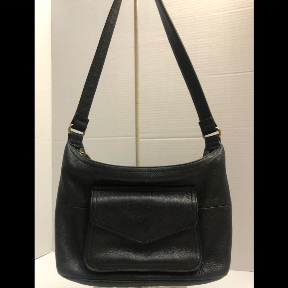 FOSSIL pebbled leather shoulder bag